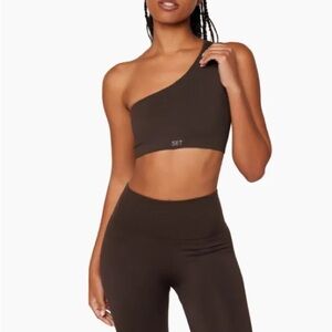 Set Active Sculptflex Ribbed One Shoulder Sports-bra and Leggings